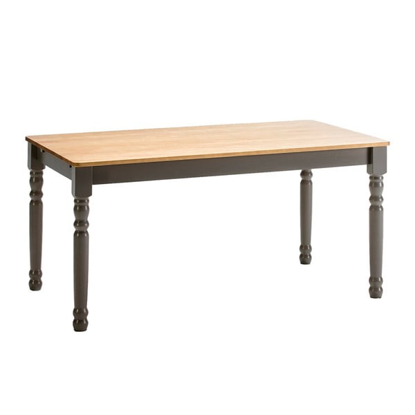 Szary stół do jadalni z litego drewna sosnowego Marckeric Iryna, 150x85 cm