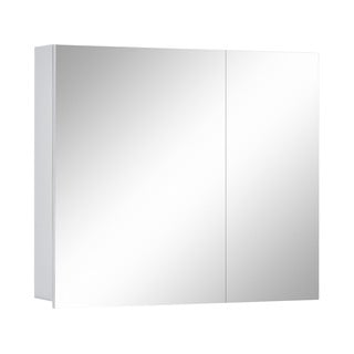 Biała ścienna szafka łazienkowa z lustrem Støraa Wisla, 80x70 cm