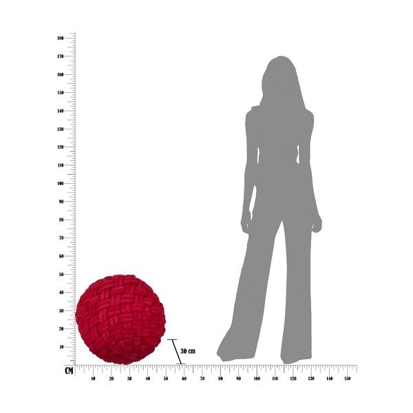 Bordowy puf Mauro Ferretti Rope, ø 50 cm-image-2