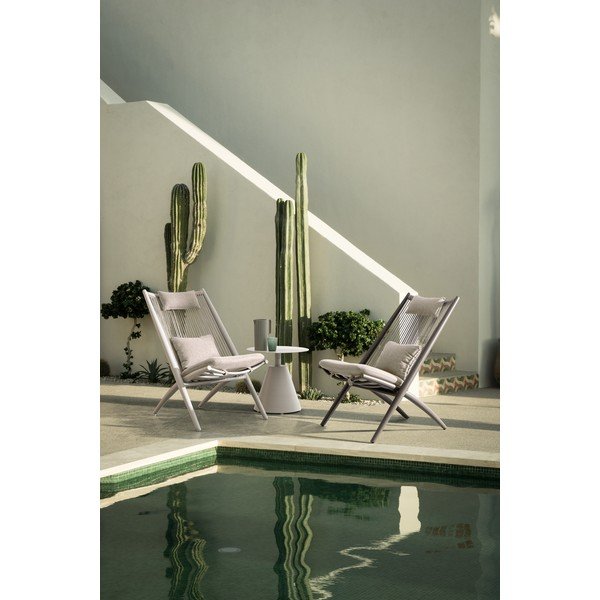 Beżowy metalowy fotel ogrodowy Aloha – Bizzotto-image-1