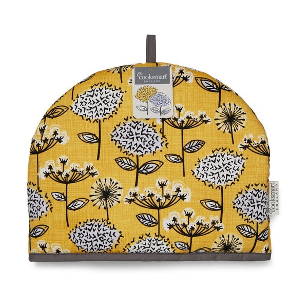 Żółty bawełniany ocieplacz na dzbanek Cooksmart ® Retro Meadow