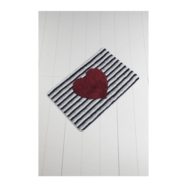 Dywanik łazienkowy Confetti Bathmats Heart Line, 60x100 cm