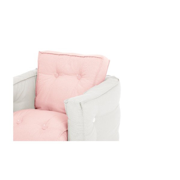 Dziecięcy fotel rozkładany Karup Design Mini Dice Pink//Creamy-image-2