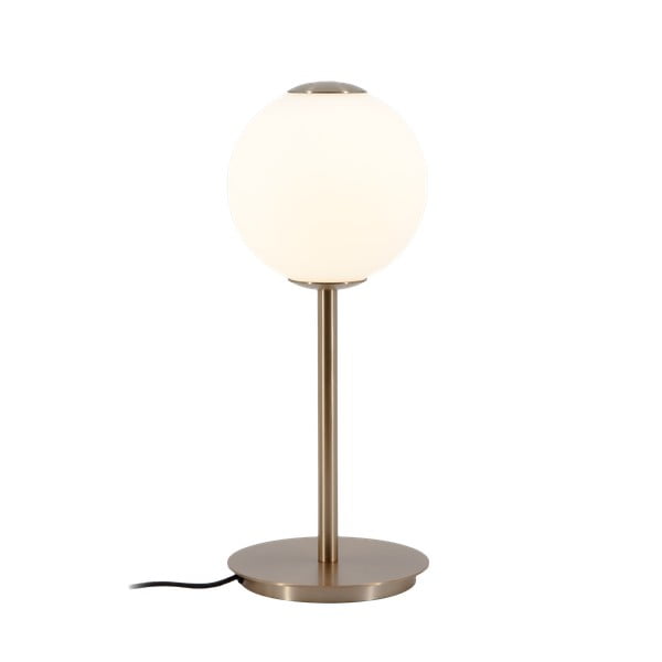 Metalowa lampa stołowa LED w kolorze mosiądzu ze ściemniaczem i szklanym kloszem (wysokość 37 cm) Audrey Table – UMAGE