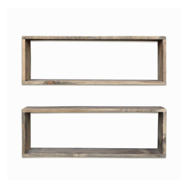 Zestaw 2 półek drewnianych Rectangle-image-2