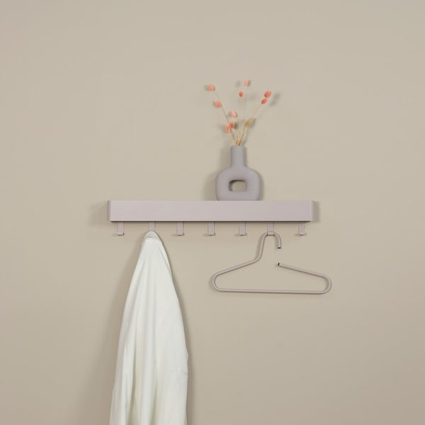 Szarobrązowy metalowy wieszak ścienny z półką 72 cm Dax Play – Spinder Design-image-4