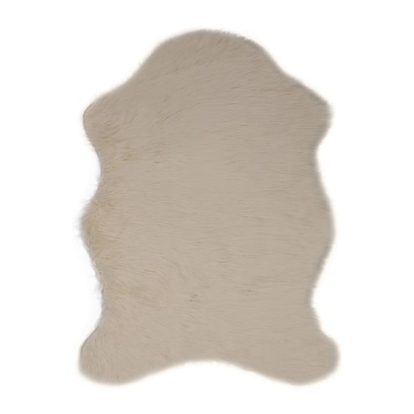 Kremowy dywan ze sztucznej skóry Pelus Cream, 75x100 cm