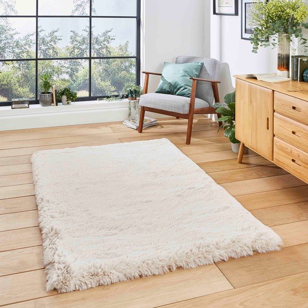 Kremowy dywan 80x150 cm Super Teddy – Think Rugs-image-1