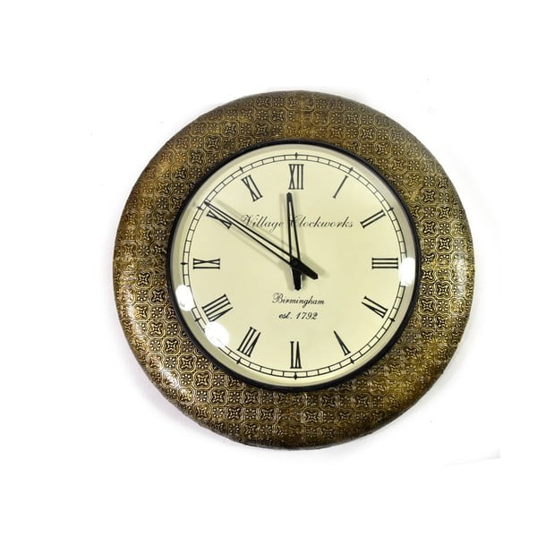 Zegar ścienny z kutego metalu Diu, 47 cm