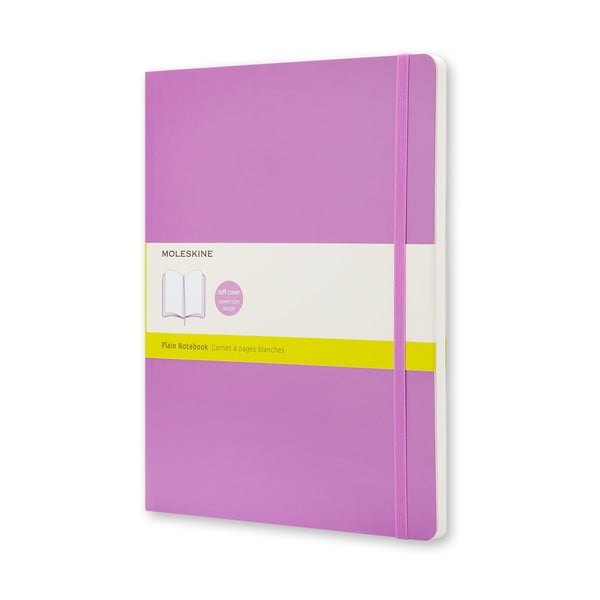 Fioletowy notatnik Moleskine Soft, XL, czyste strony