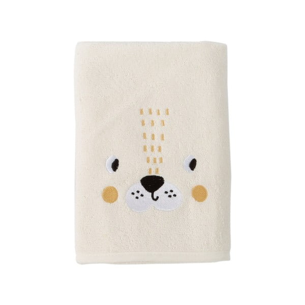 Kremowy bawełniany ręcznik dziecięcy 50x75 cm King – Foutastic