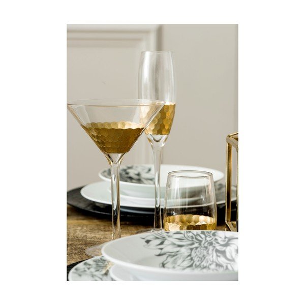 Zestaw 4 kieliszków do szampana z ręcznie dmuchanego szkła Premier Housewares Deco, 2,1 dl-image-4
