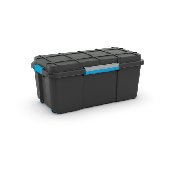 Czarny plastikowy pojemnik z pokrywką 78x39,5x35 cm Scuba Box – KIS