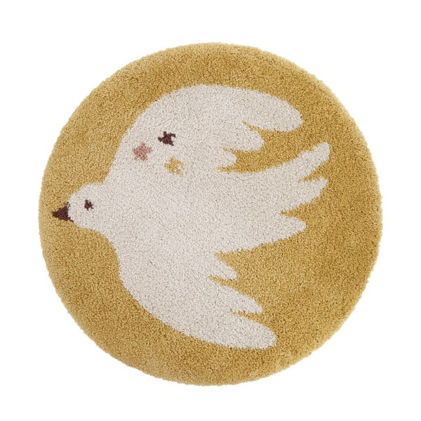 Dywan dziecięcy w kolorze ochry ø120 cm Bohemian Bird Miel – Nattiot