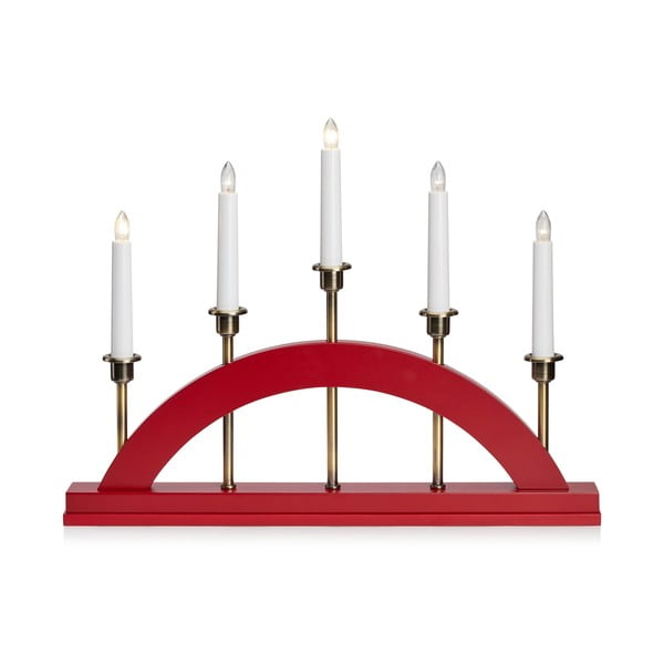 Czerwona dekoracja świetlna ze świątecznym motywem Bridge – Markslöjd