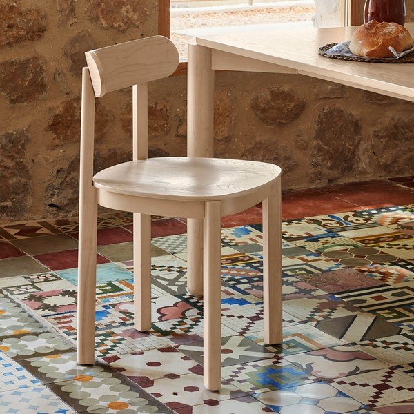 Krzesło w dekorze jesionu w naturalnym kolorze Nara – Teulat-image-1