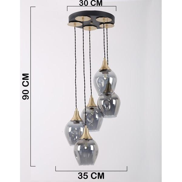 Lampa wisząca ze szklanym kloszem ø 15 cm Marlo – Squid Lighting-image-4