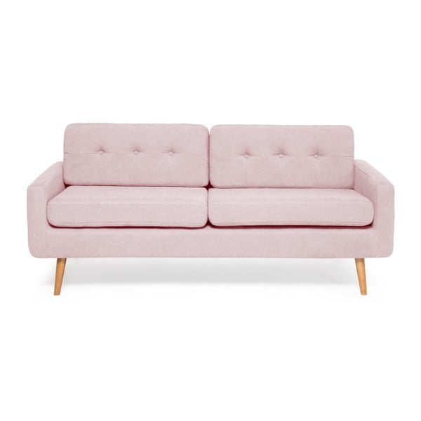 Różowa sofa 3-osobowa Vivonita Ina
