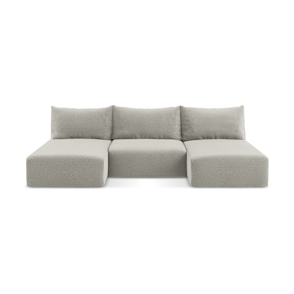 Jasnoszary rozkładany/ze schowkiem narożnik Kalena – Makamii