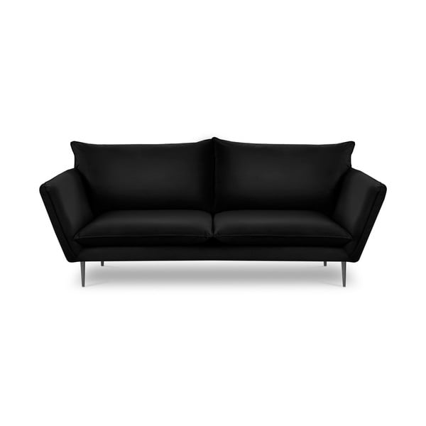 Czarna aksamitna sofa Mazzini Sofas Acacia, dł. 225 cm