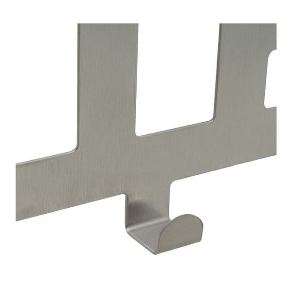 Metalowy wieszak na drzwi w kolorze matowego srebra 32 cm Bath – Casa Selección-image-1