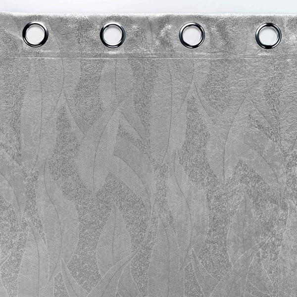 Jasnoszara aksamitna zasłona zaciemniająca 135x280 cm Melodie – douceur d'intérieur-image-3