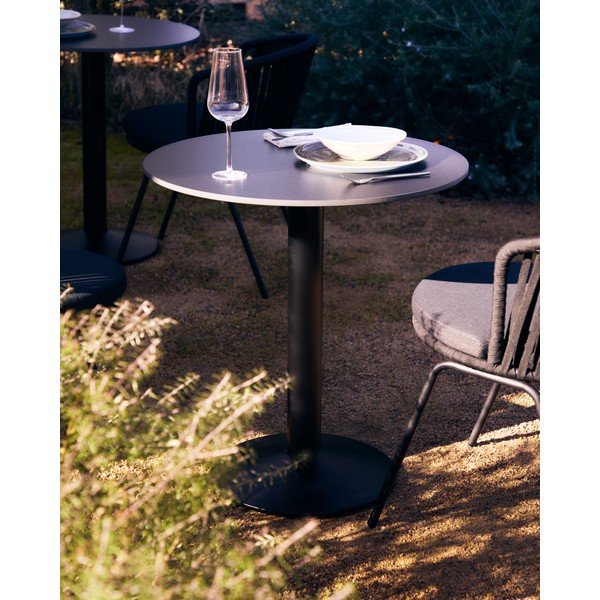 Metalowy okrągły stół ogrodowy 68x68 cm Esilda – Kave Home-image-1