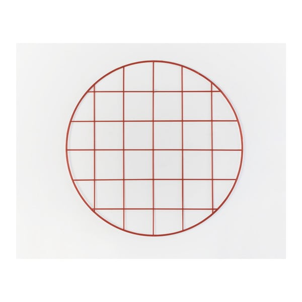 Czerwona druciana dekoracja ścienna Really Nice Things Circle Rojo, ⌀ 59 cm