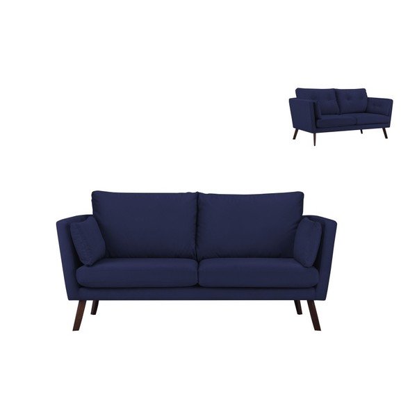 Ciemnoniebieska sofa 3-osobowa Mazzini Sofas Cotton-image-1