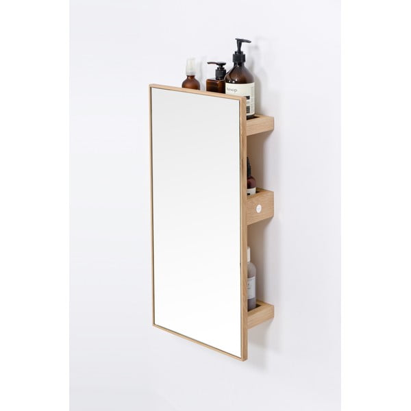 Lustro z półkami z drewna dębowego 31x61,5 cm Slimline – Wireworks-image-4