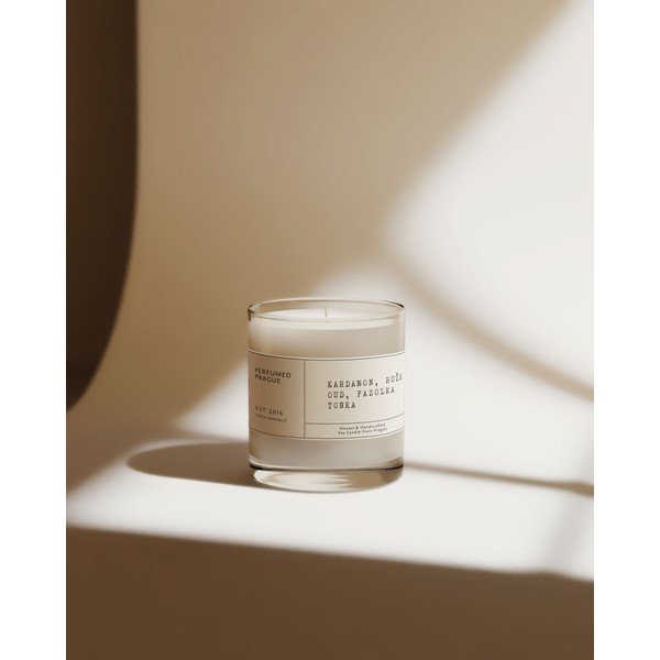 Zapachowa sojowa świeca czas palenia 40 h #83 Cardamom, Rose, Oud, Tonka – Perfumed Prague