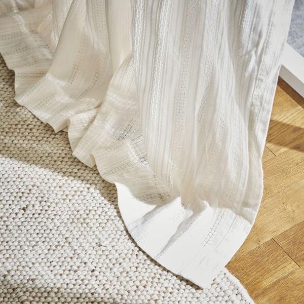 Biała firanka z woalu 140x183 cm Zofia Broderie Anglaise – Pineapple Elephant-image-2