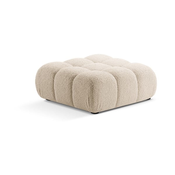 Beżowy podnóżek modułowy z materiału bouclé Bellis – Micadoni Home-image-3