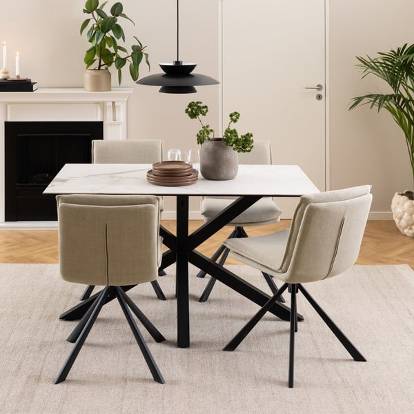 Kremowe krzesło Flynn – Actona-image-1