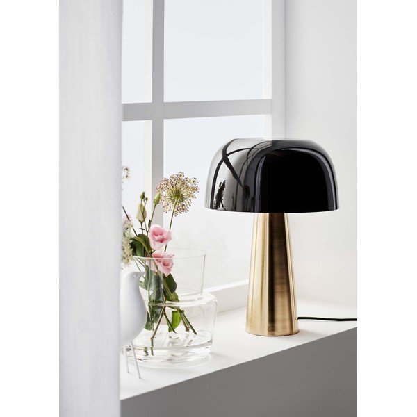 Lampa stołowa w kolorze miedzi z czarnym kloszem Markslöjd Blanca-image-1