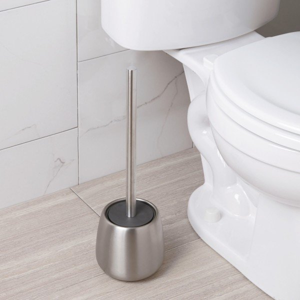 Srebrna szczotka toaletowa do WC InterDesign Brizo-image-3