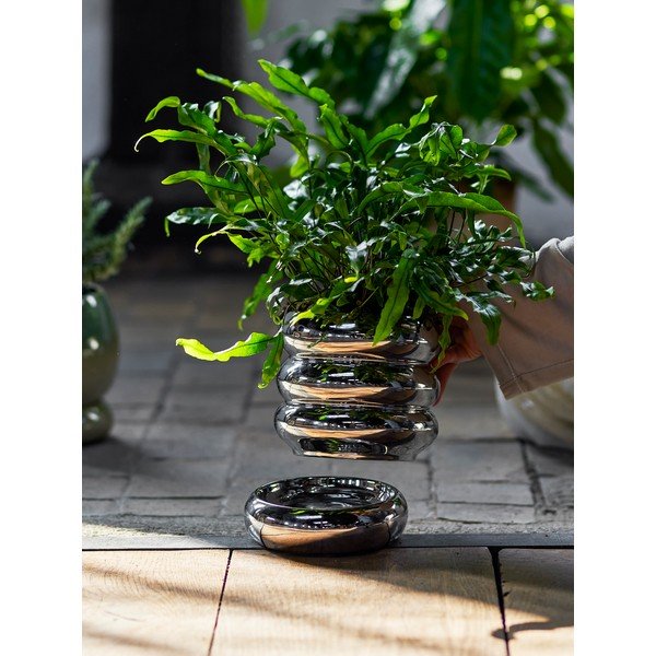 Kamionkowa osłonka na doniczkę ø 16 cm Shine – Bloomingville-image-3