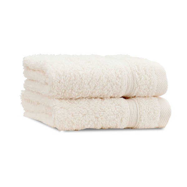 Kremowe bawełniane ręczniki frotte zestaw 2 szt. 30x30 cm Zero Twist – Catherine Lansfield