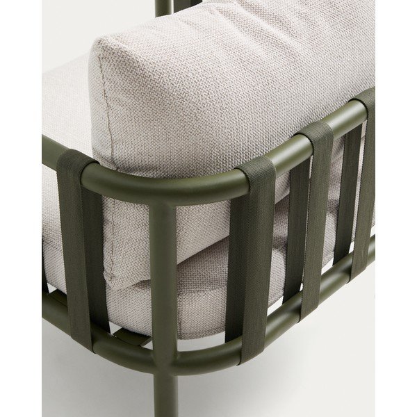 Zielony/beżowy aluminiowy zestaw mebli ogrodowych dla 4 osób Omala – Kave Home-image-3