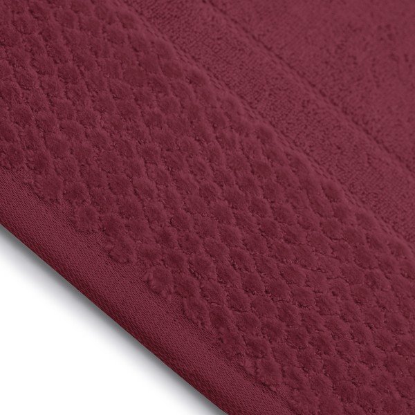 Czerwone bawełniane ręczniki zestaw 3 szt. frotte Rubrum – Restilo-image-1