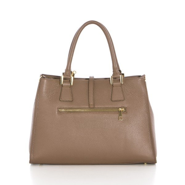 Skórzana torebka Dol Taupe-image-4