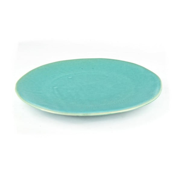 Niebieskozielony talerz z ceramiki Made In Japan Hedon, ⌀ 26 cm