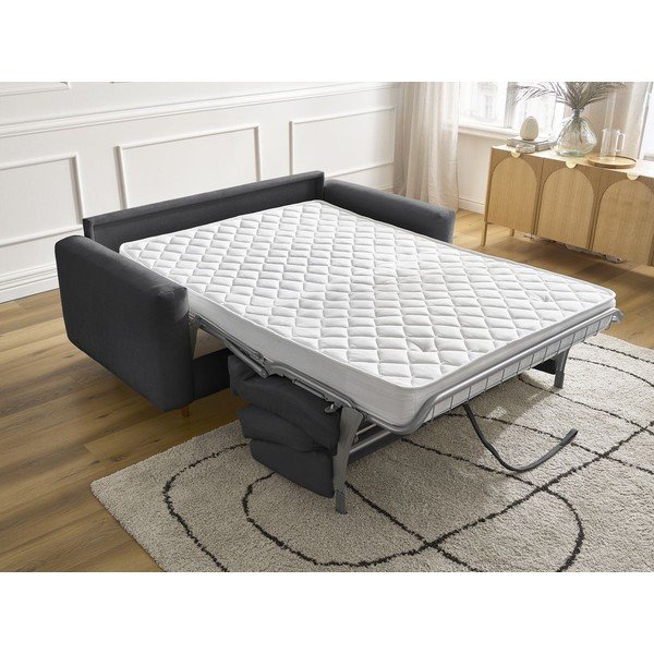 Czarna rozkładana sofa do spania 200 cm Cocoone – Bobochic Paris-image-1