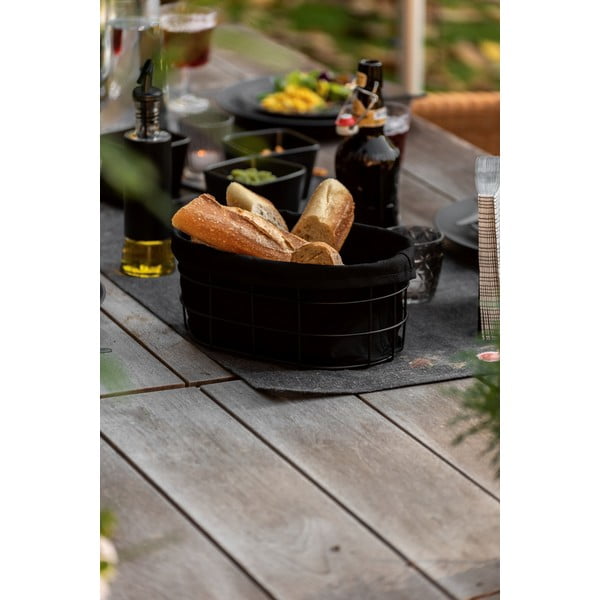 Czarny koszyk na pieczywo Wenko Black Outdoor Kitchen Bela-image-2