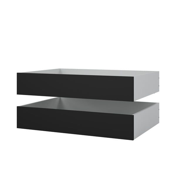 Czarne szuflady pod łóżko zestaw 2 szt. 90x190/140x190 cm Naia – Tvilum-image-3