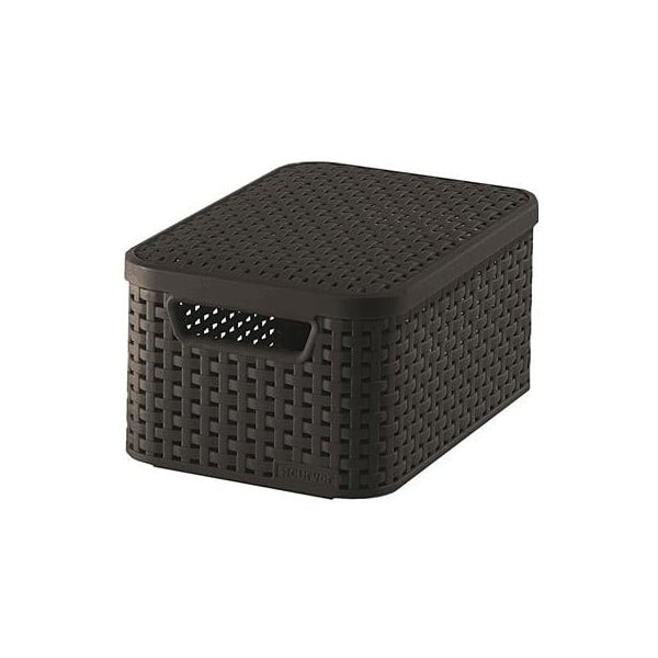 Ciemnobrązowy plastikowy pojemnik z pokrywką 20x29x14 cm Style – Curver
