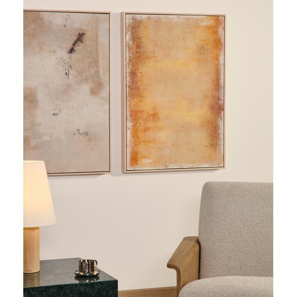Ręcznie malowany obraz z ramą w zestawie/na płótnie 60x90 cm Selnar – Kave Home-image-1
