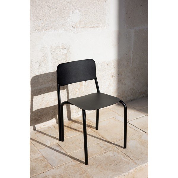 Czarne krzesło sztaplowane Kei – noo.ma-image-1