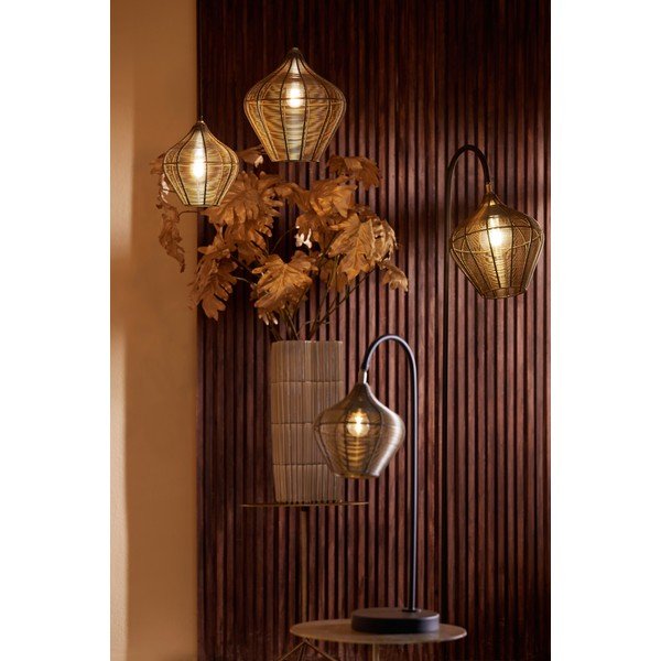 Metalowa lampa wisząca w kolorze brązu ø 27 cm Alvaro – Light & Living-image-1