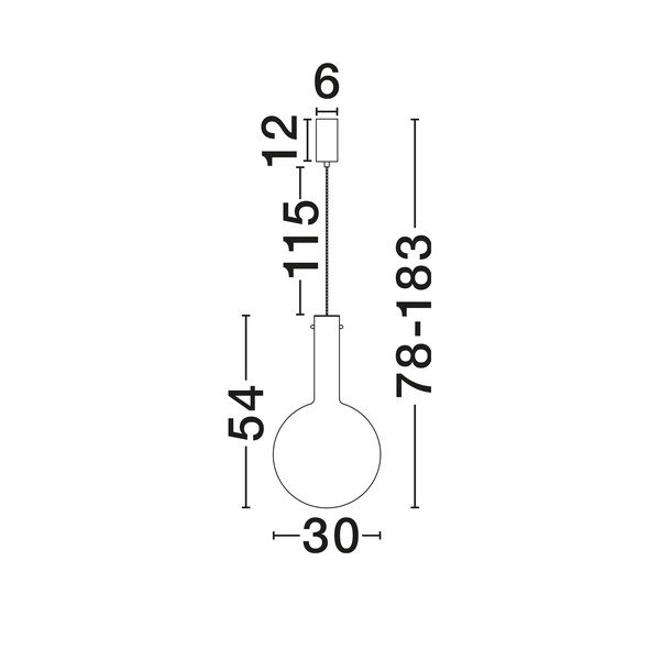Szara szklana lampa wisząca LED ze ściemniaczem ø 30 cm Nostos – Nova Luce-image-4